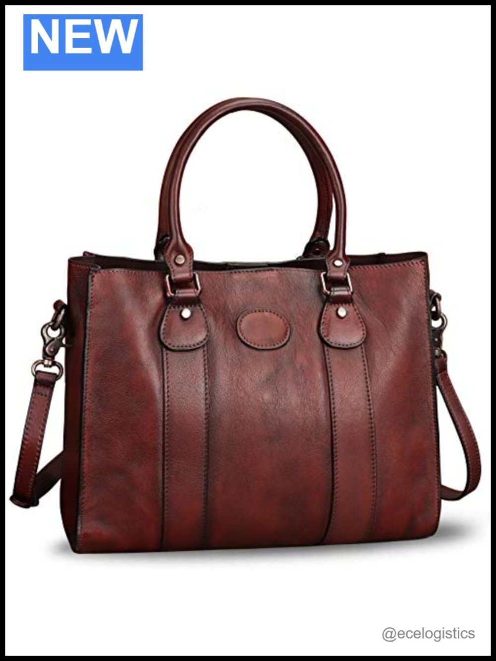Genuine Leather Satchel Handbag Women Top Handle Shoulder Crossbody Tote